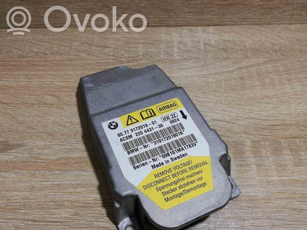 Unidad de control/módulo del Airbag   9172019