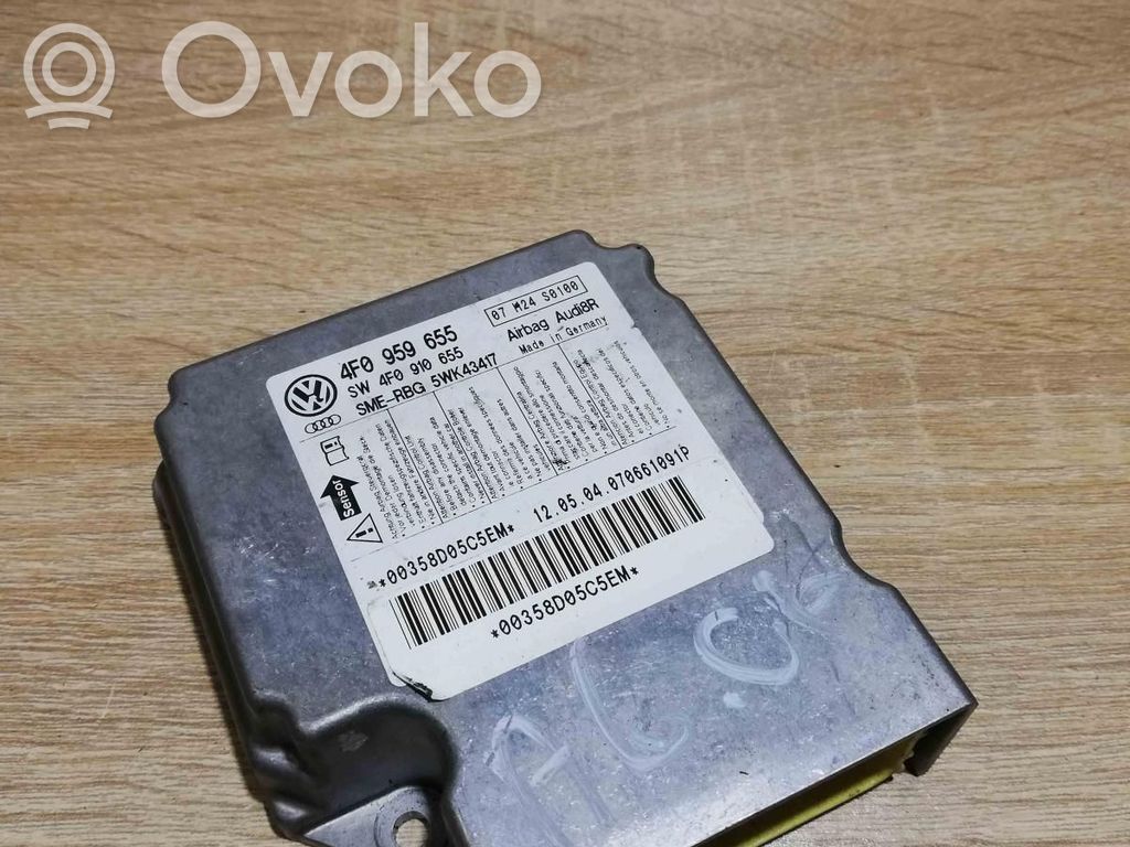 Audi A6 S6 C6 4F Module de contrôle airbag