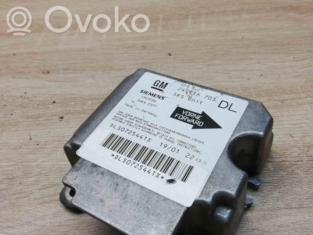 Opel Astra G Unitate/modul de comandă airbaguri 