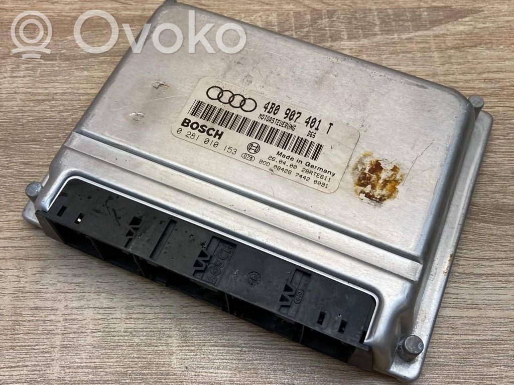 Engine control unit/module ECU   4B0907401T,0281010153