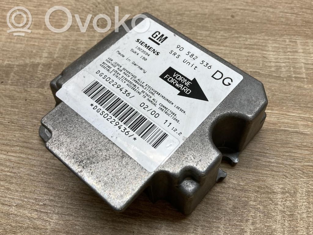 Opel Zafira A Module de contrôle airbag