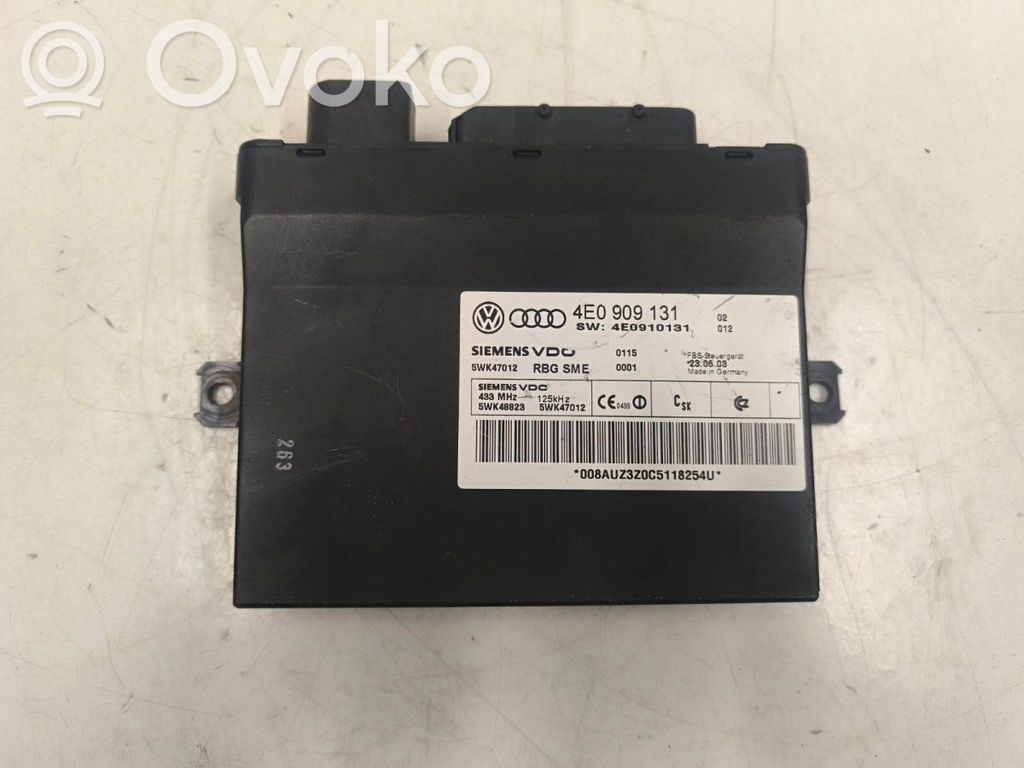 Audi A8 S8 D3 4E Unidad de control/módulo del control remoto 