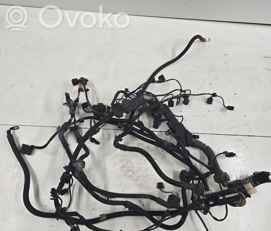 BMW 5 F10 F11 Wiązka przewodów silnika 
