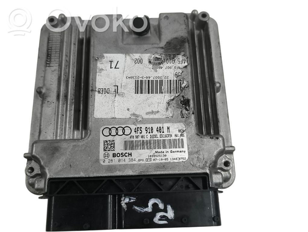 Unidad de control/módulo del motor   0281014384,4F5910401M