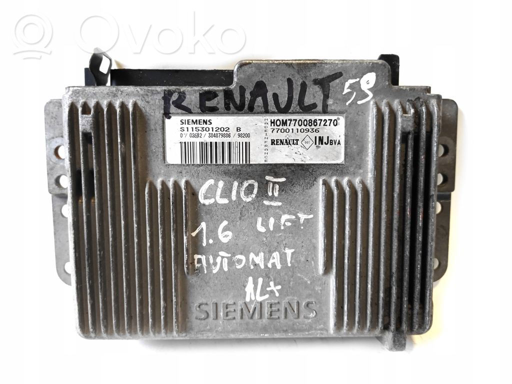 Engine control unit/module   7700110936