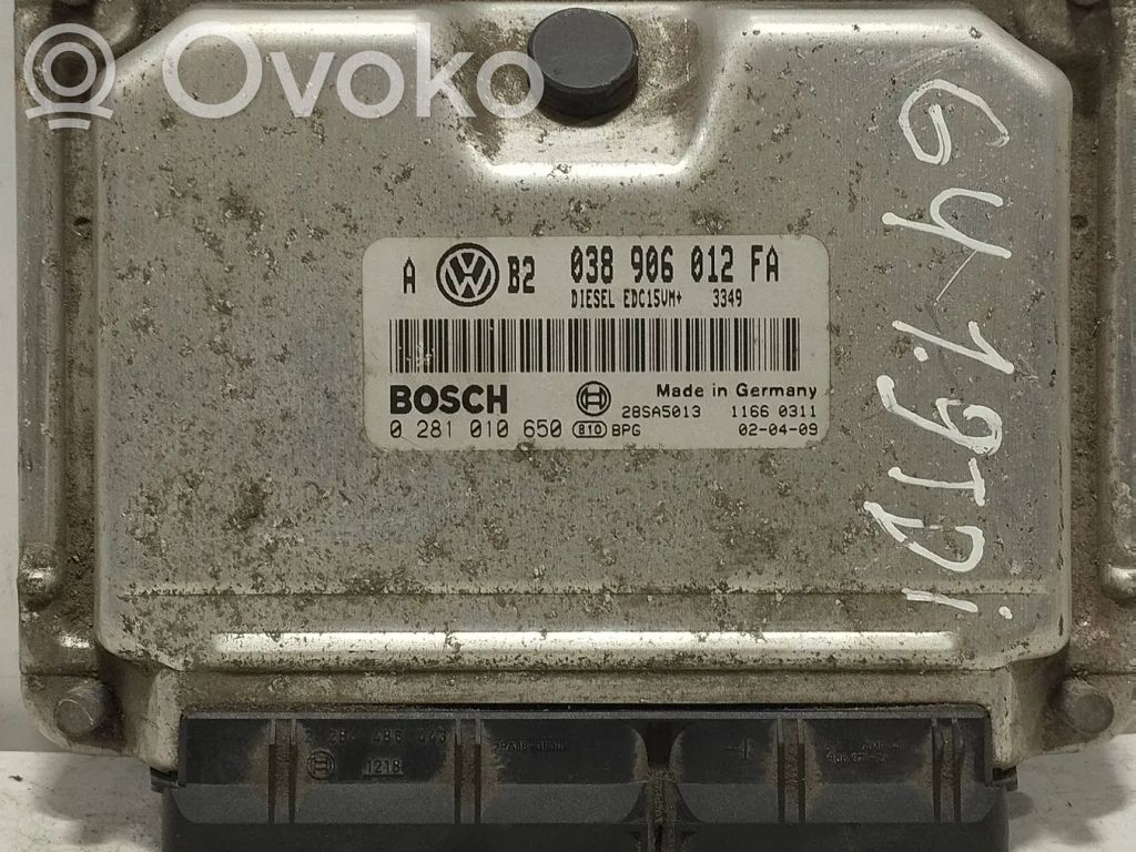 Engine control unit/module   038906012FA,28SA5013,0281010650