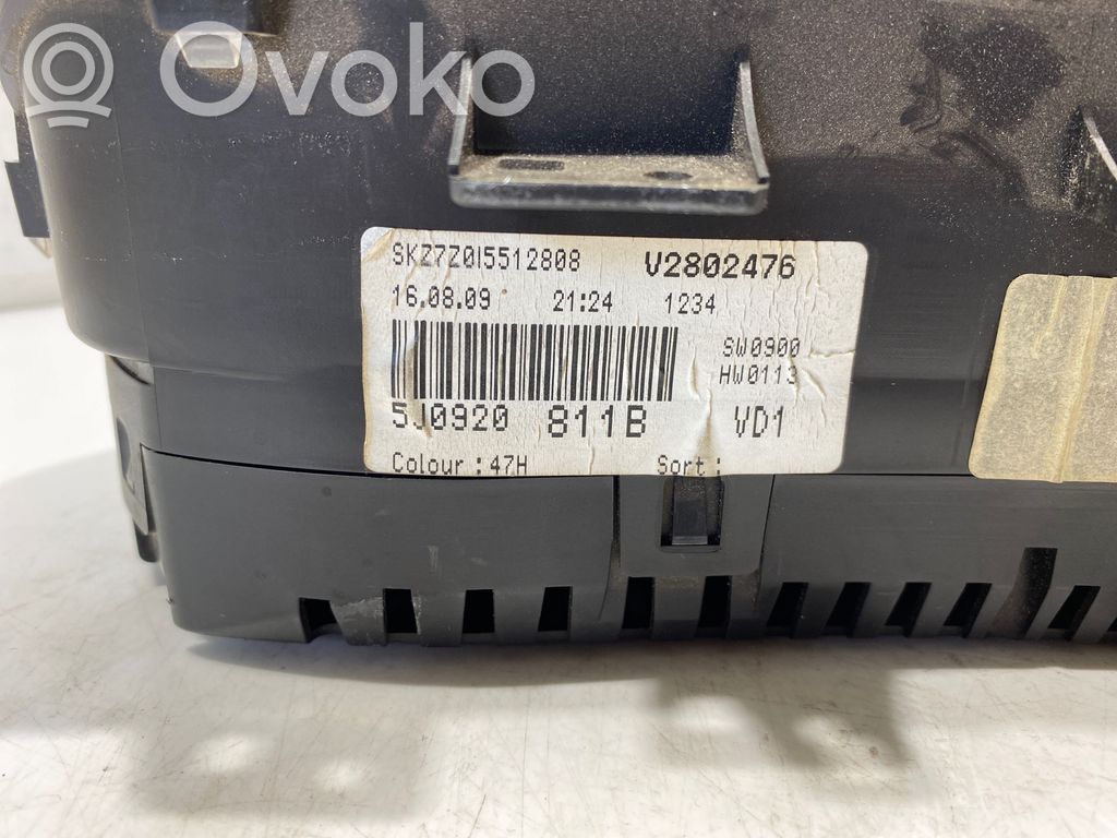 Skoda Roomster (5J) Unitate/modul control vitezometru 