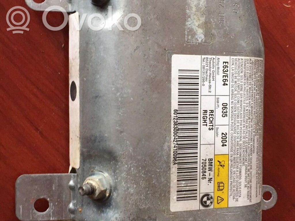 BMW 6 E63 E64 Front door airbag 