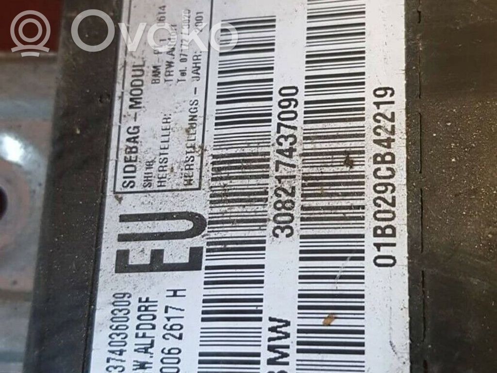 BMW 3 E46 Priekšējo durvju drošības spilvens 