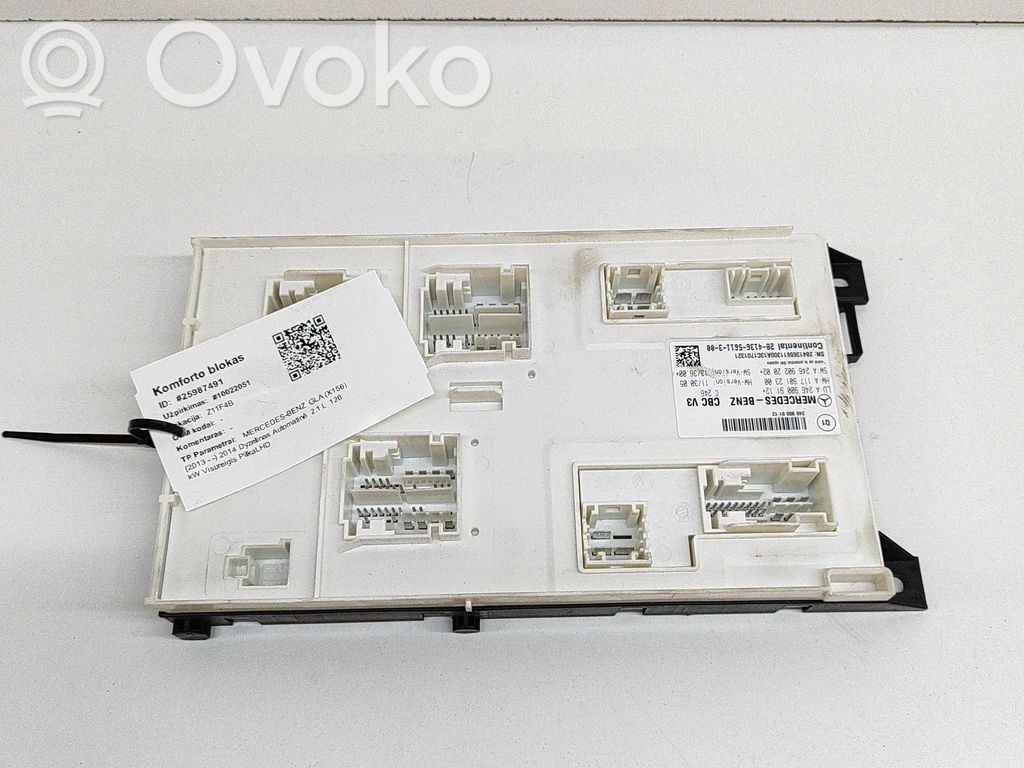 Mercedes-Benz GLA W156 X156 Sterownik / Moduł komfortu 