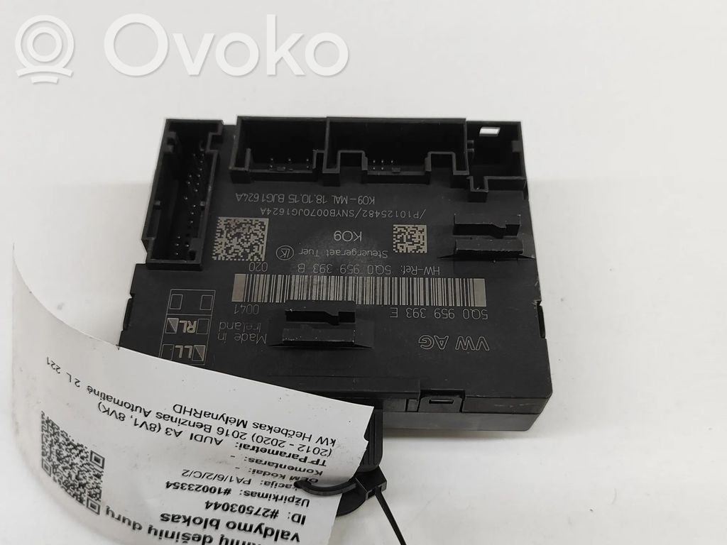 Audi A3 S3 8V Door control unit/module 