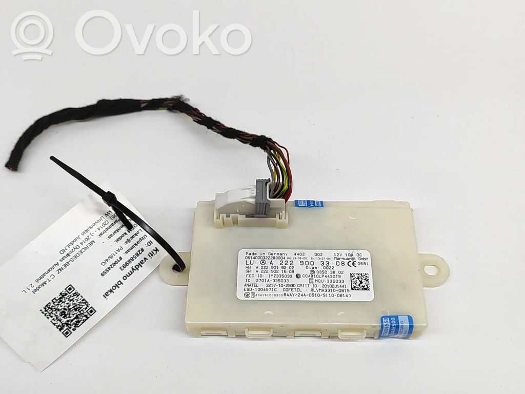Mercedes-Benz C W205 Unitate/modul de control fără cheie (KESSY) 