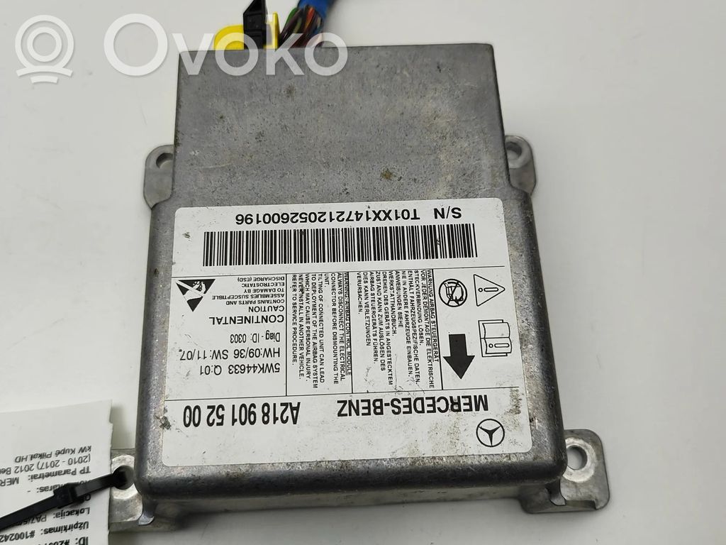 Mercedes-Benz CLS C218 X218 Unitate/modul de comandă airbaguri 