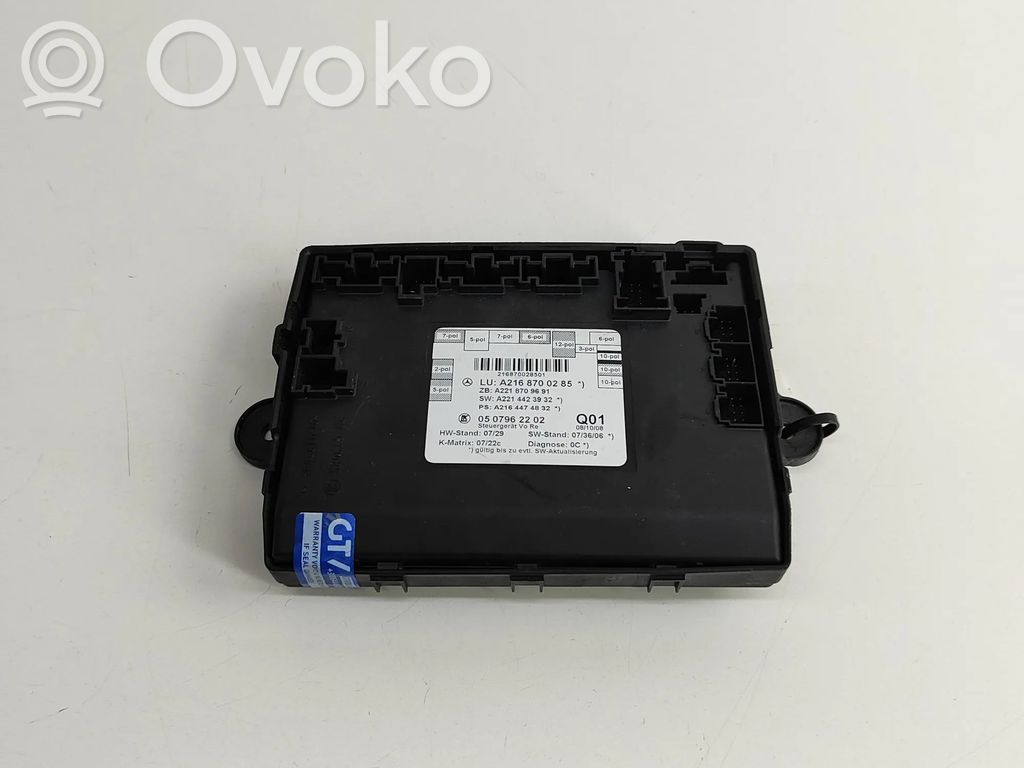 Unité de commande module de porte   A2218709691,A2214423932,0507962202,A2164474832,A2168700285