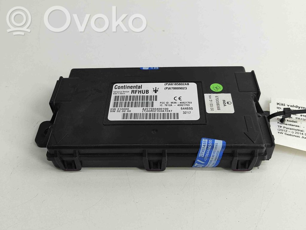 Maserati Quattroporte Keyless (KESSY) go control unit/module 