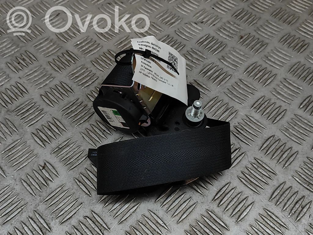 Nissan Juke I F15 Ceinture de sécurité arrière 