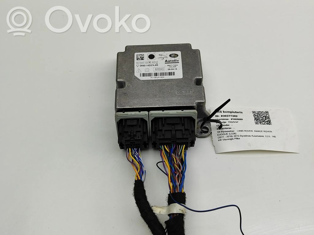 Centralina/modulo airbag   DK6214D374AG