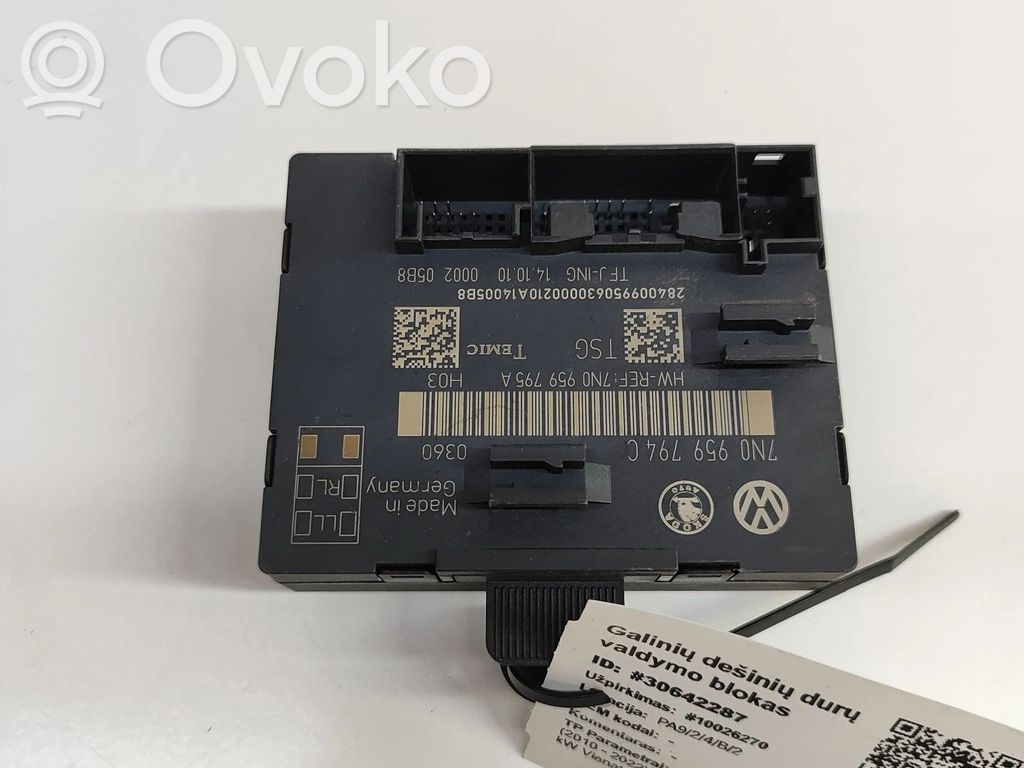 Unidad de control/módulo de la puerta   7N0959795A,7N0959794C