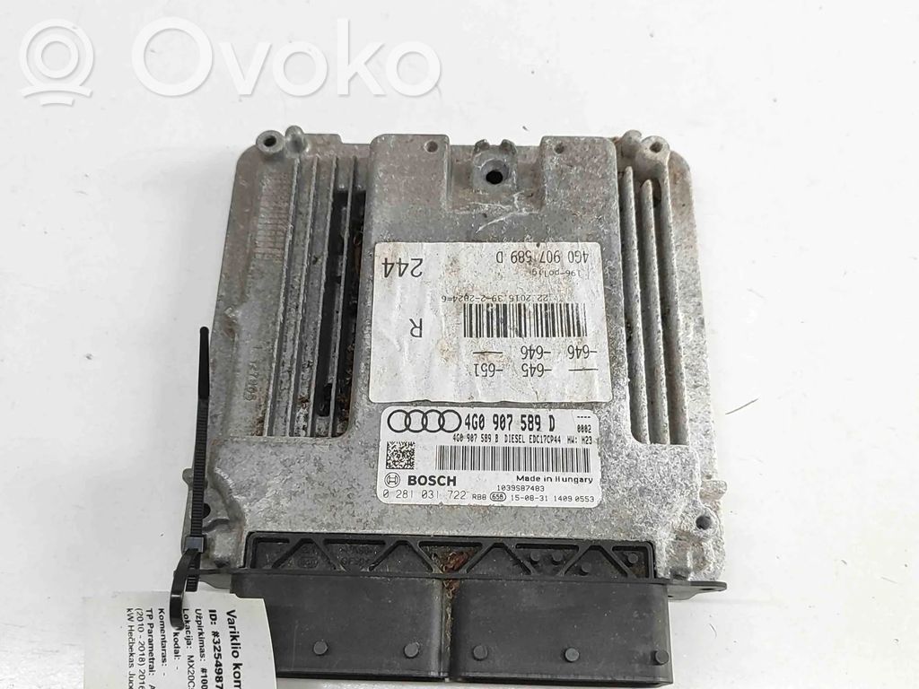 Audi A7 S7 4G Unitate/modul de control motor 