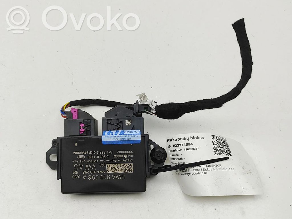 Cupra Formentor Parking PDC control unit/module 