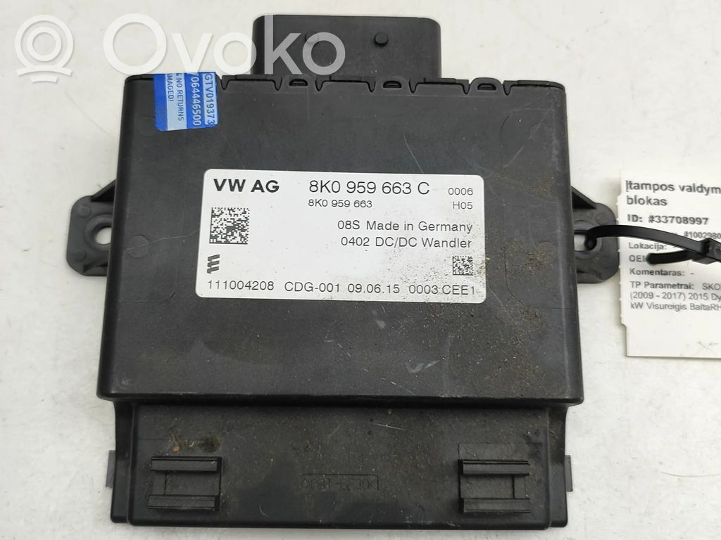 Skoda Yeti (5L) Modulo del convertitore di tensione/trasformatore 