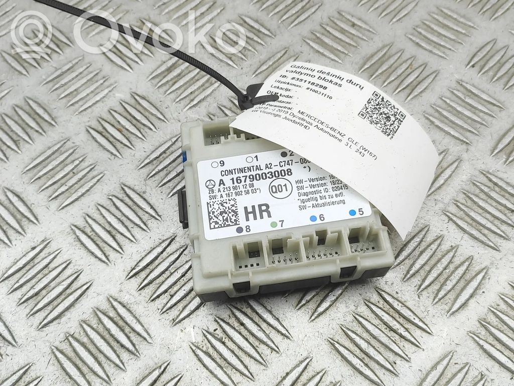 Unité de commande module de porte   A2139011208,A1679025803,A1679003008
