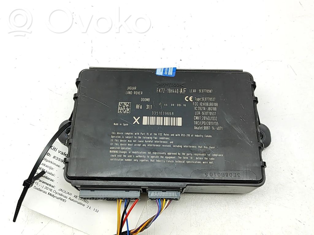 Jaguar XE Keyless (KESSY) go control unit/module 