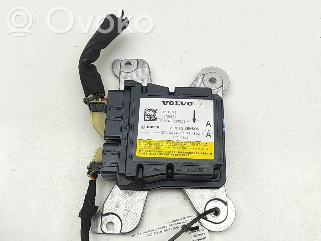 Volvo V60 Airbag control unit/module 