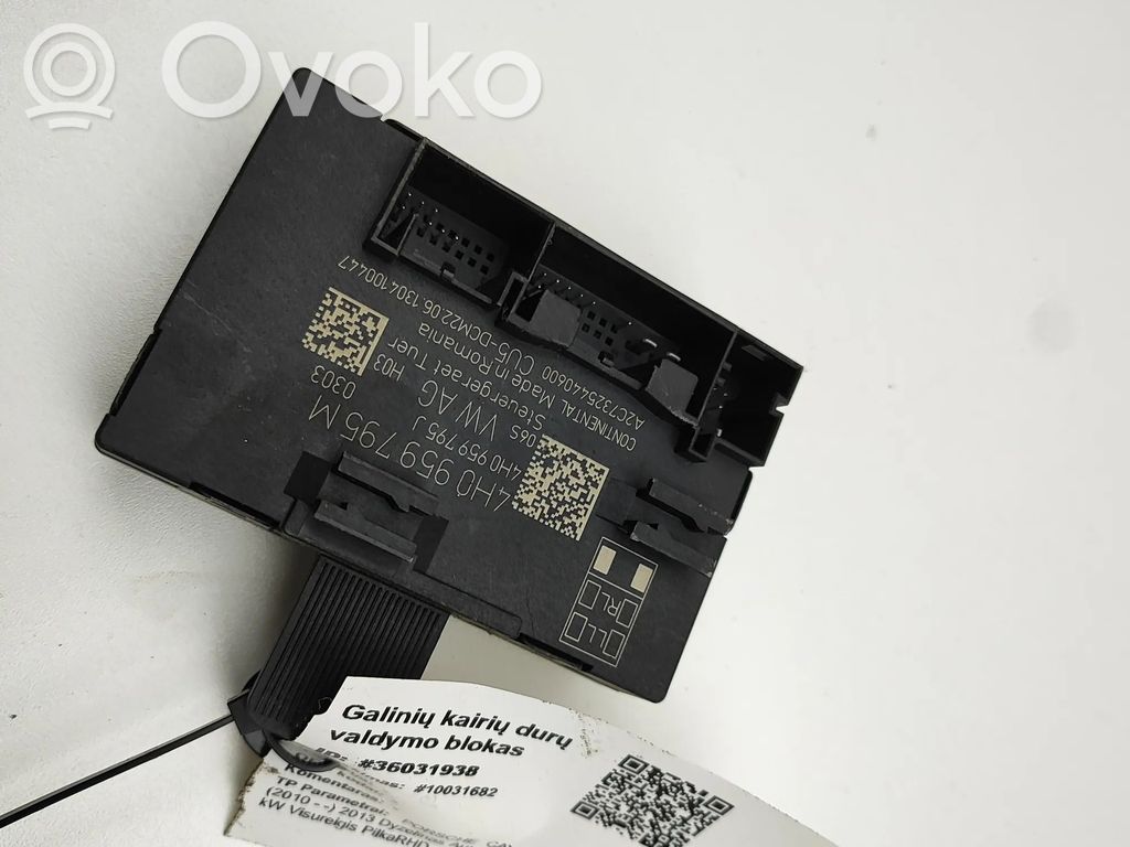 Porsche Cayenne (92A) Unité de commande module de porte 