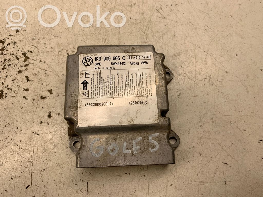Volkswagen Golf V Airbag control unit/module 