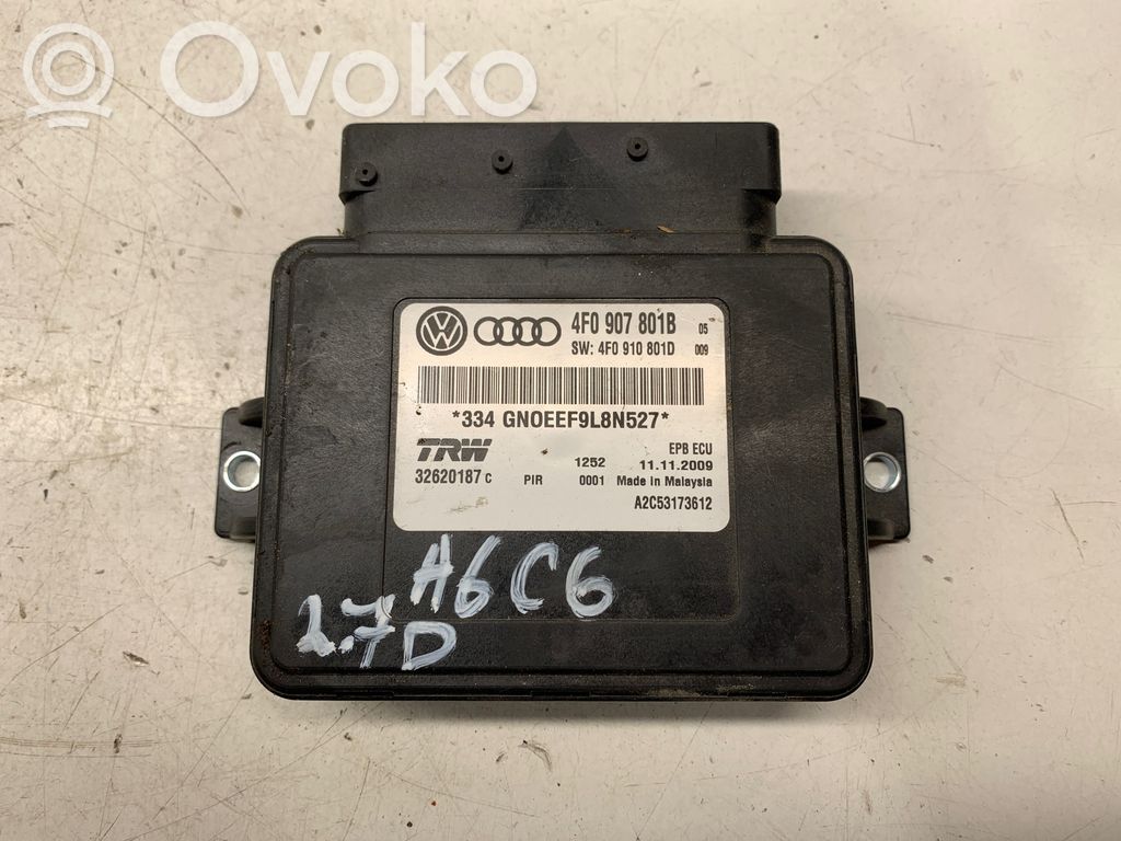 Audi A6 S6 C6 4F Module de commande de frein à main 