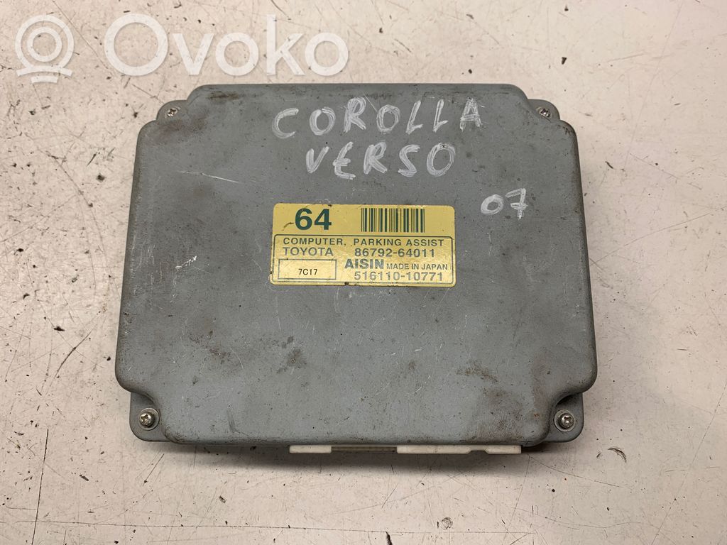 Toyota Corolla Verso AR10 Unité de commande, module PDC aide au stationnement 