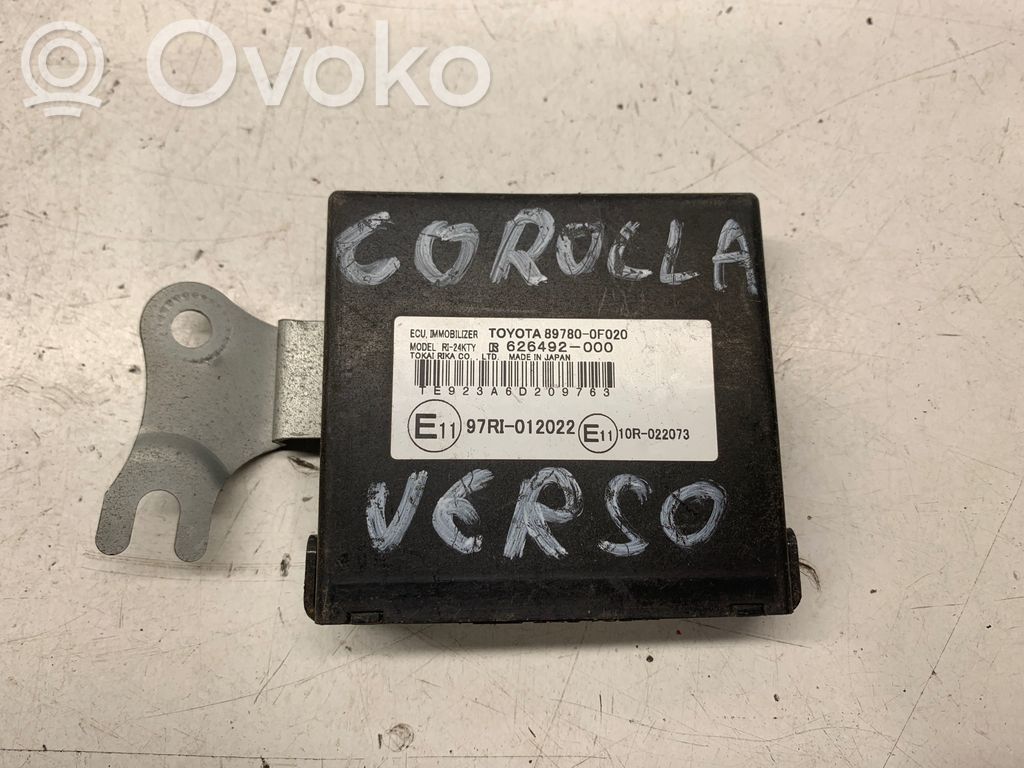 Toyota Corolla Verso E121 Immobilizer control unit/module 