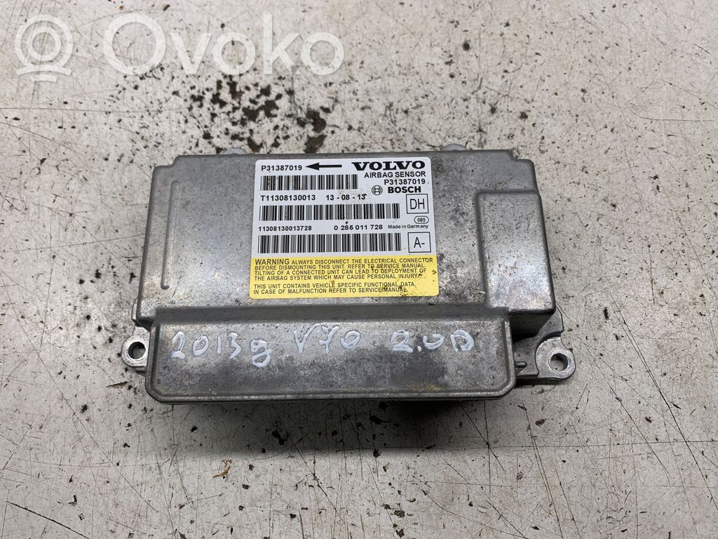 Volvo V70 Sterownik / Moduł Airbag 