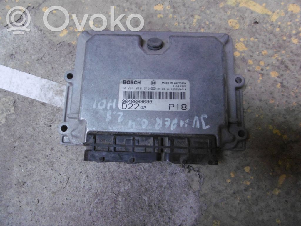 Engine control unit/module   0281010345,9648608680,1039S04814