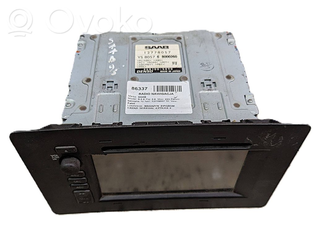 Saab 9-5 Radio/CD/DVD/GPS head unit 
