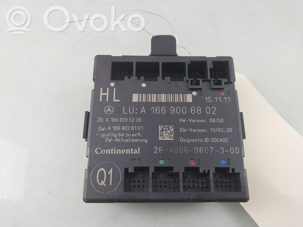 Mercedes-Benz ML W166 Oven keskuslukituksen ohjausyksikön moduuli 