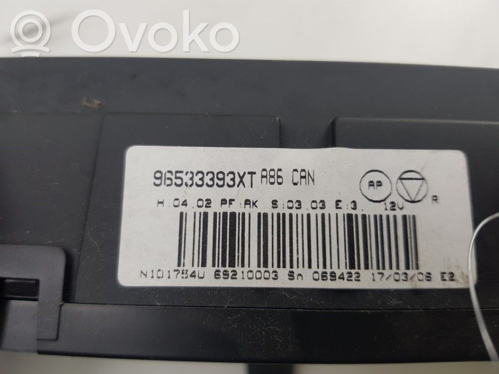 Citroen C3 Climate control unit 