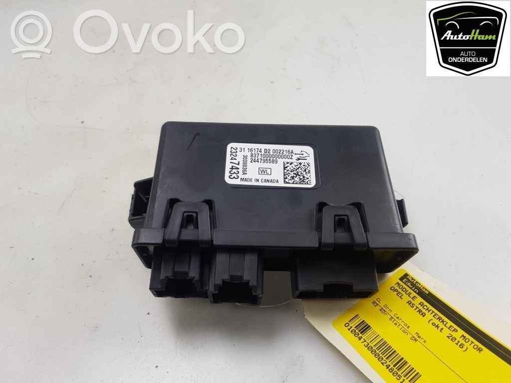 Opel Astra K Unitate control deschidere portbagaj 