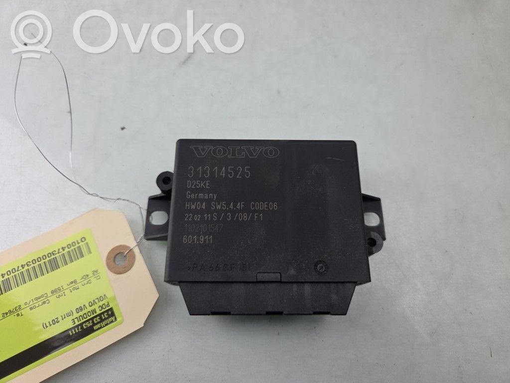 Volvo V60 Unitate/modul de comandă parcare PDC 