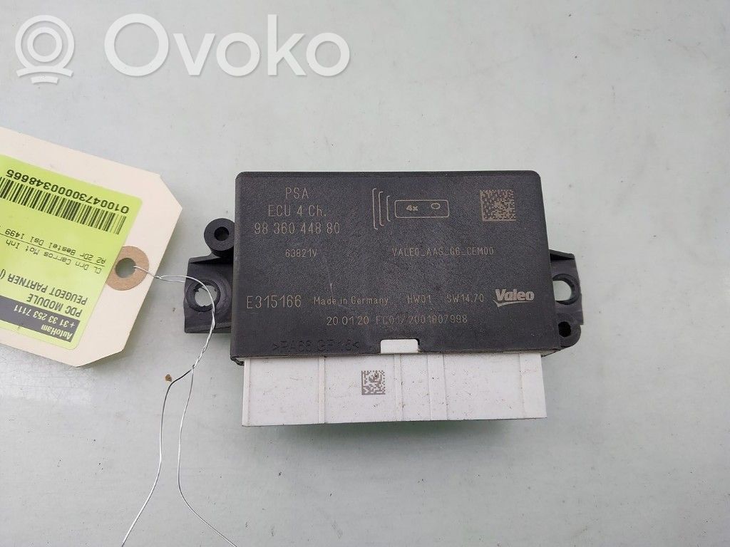 Peugeot Partner III Parking PDC control unit/module 