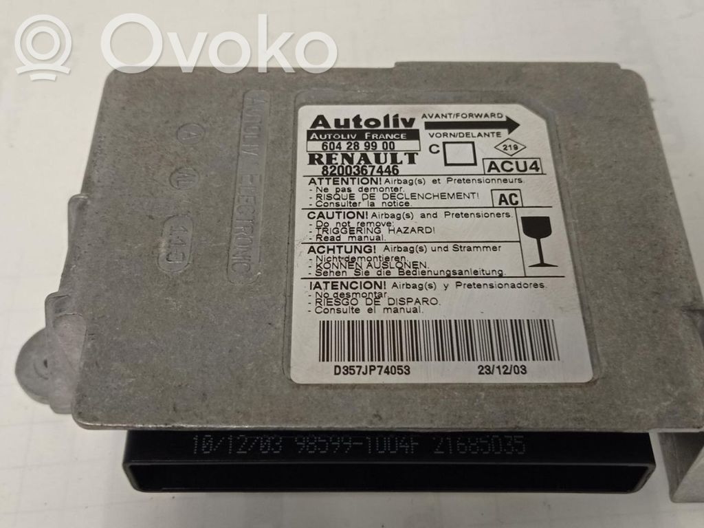Renault Megane II Airbag control unit/module 