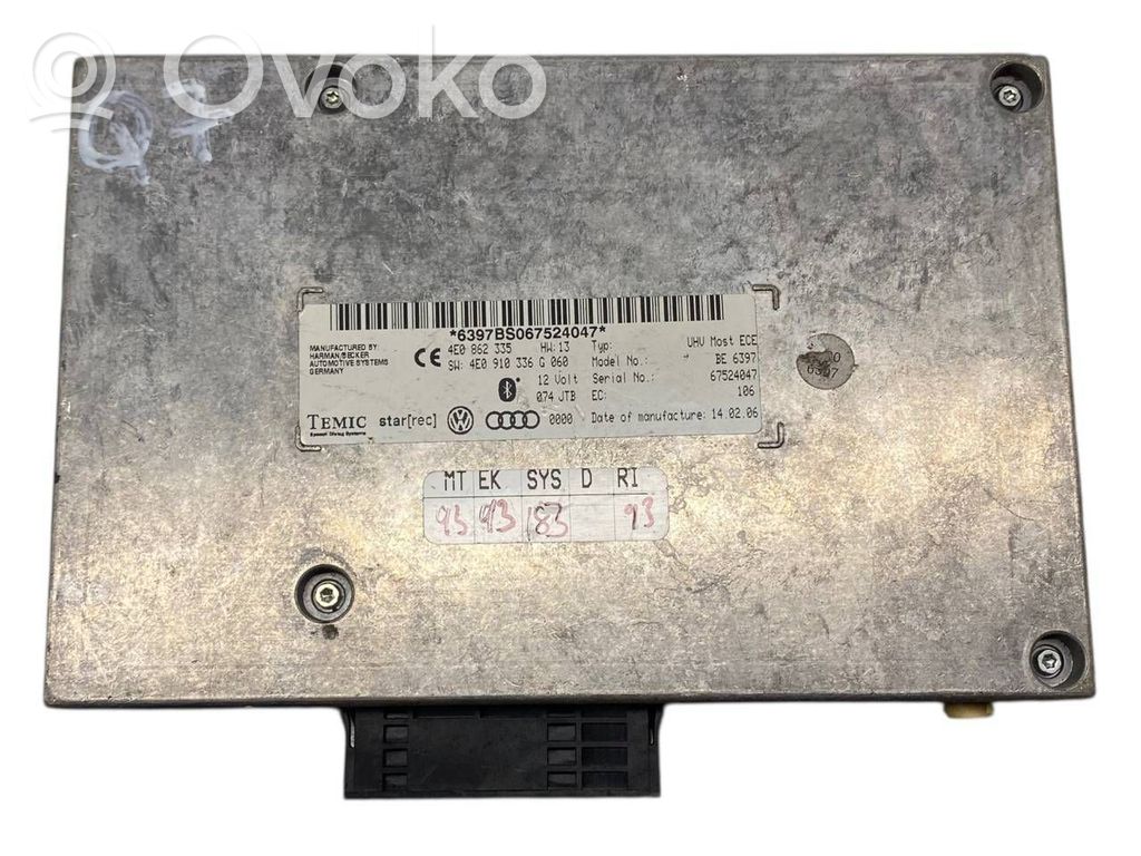 Модуль «Bluetooth»   4E0862335,4E0910336G