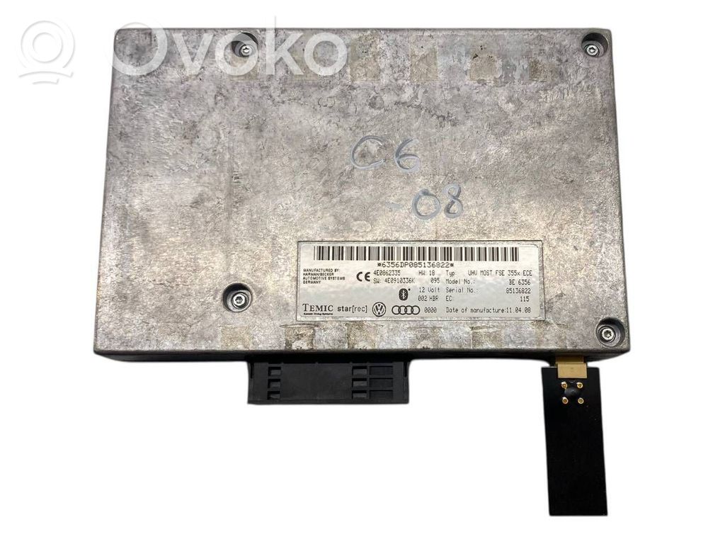 Audi A6 S6 C6 4F Unidad de control/módulo de bluetooth 