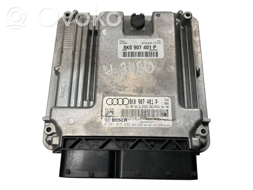 Audi A4 S4 B8 8K Unidad de control/módulo del motor 
