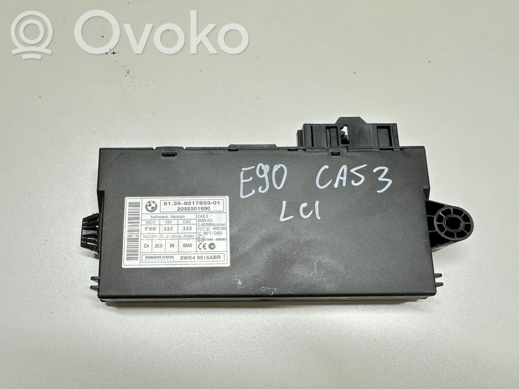 BMW 3 E90 E91 CAS valdymo blokas/ modulis 
