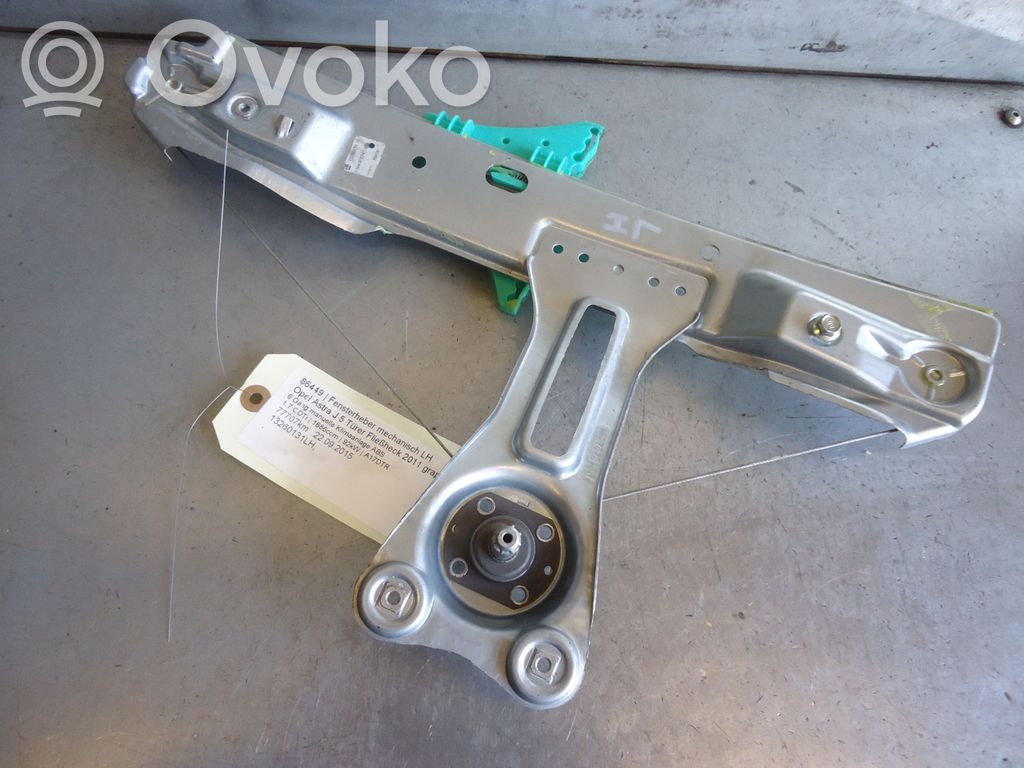 Opel Astra J Regulador manual de la ventanilla trasera 