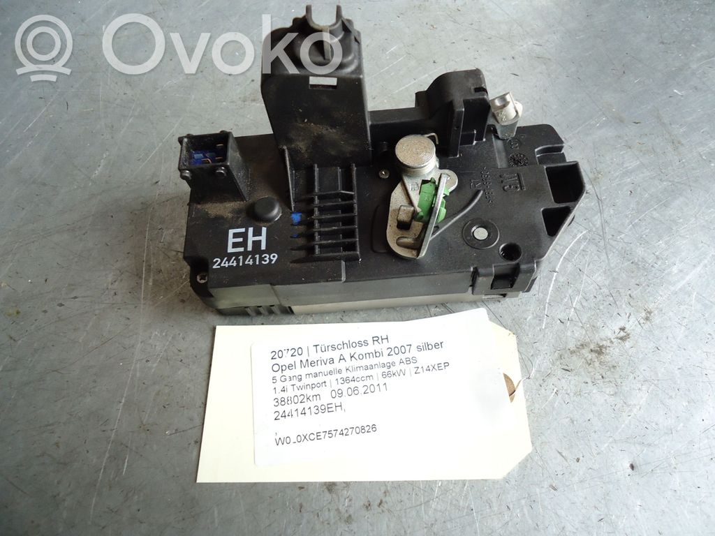 Opel Meriva A Takaoven lukko 