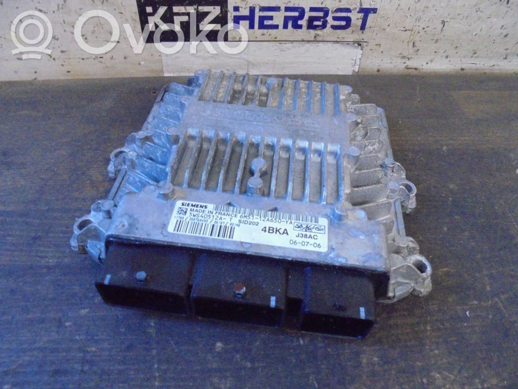 Engine control unit/module   6M5112A650YA,6M5112A650YA,5WS40512AT,4BKA,5WS40512AT,6M5112A650YA,J38AC