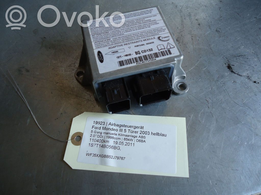 Unidad de control/módulo del Airbag   1S7T14B056BG,1S7T14B056BG
